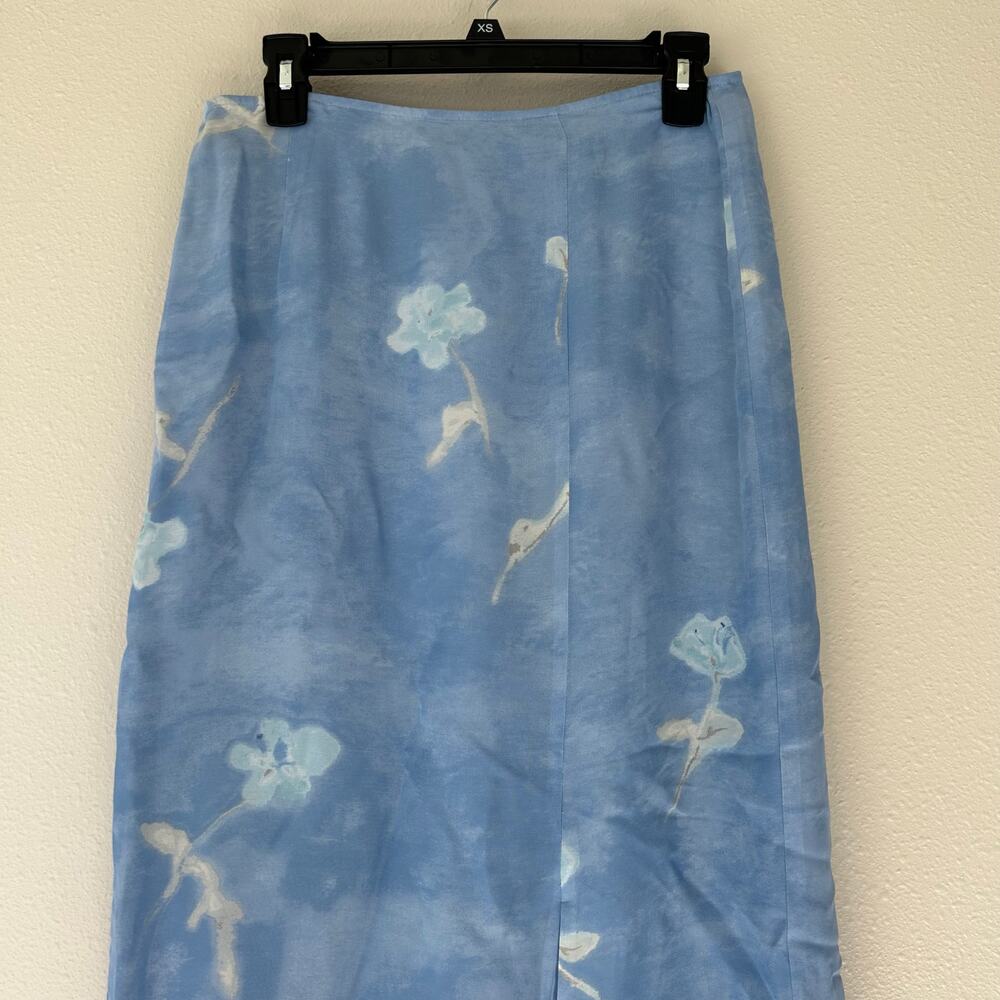 Sigrid Olson floral long maxi boho bohemian 90s Y2K festival fairy hippie slit 4 - Picture 4 of 11